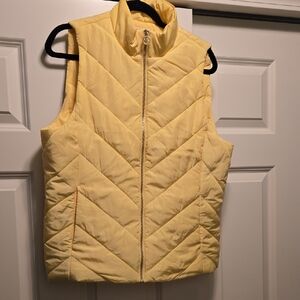 Adorable Yellow Quilted Puffer Vest